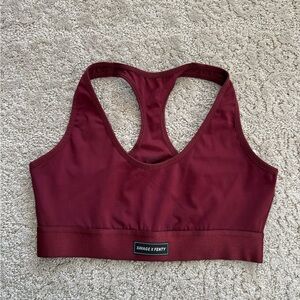 Savage X Fenty Dark Red Sports Bra